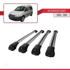 Volkswagen Caddy 2003-2010 Arası ile uyumlu ACE-1 Ara Atkı Tavan Barı GRİ 4 ADET BAR