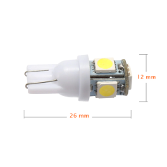 Dekoratif Led Ampul T10-2X5 Smd Led Mavi 12V/Laam118-2-12