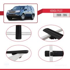 Honda Pilot 2009-2015 Arası ile uyumlu Basic Model Ara Atkı Tavan Barı SİYAH 3 ADET