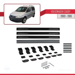 Volkswagen Caddy 2003-2010 Arası ile uyumlu Basic Model Ara Atkı Tavan Barı SİYAH 3 ADET