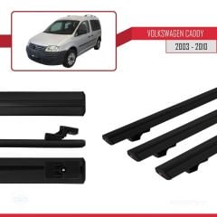 Volkswagen Caddy 2003-2010 Arası ile uyumlu Basic Model Ara Atkı Tavan Barı SİYAH 3 ADET