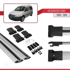 Volkswagen Caddy 2003-2010 Arası ile uyumlu FLY Model Ara Atkı Tavan Barı GRİ