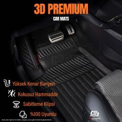 S-Dizayn Renault Captur 3D Pro Havuzlu Paspas 2013-2019 A+ Kalite