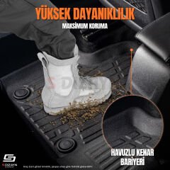 S-Dizayn Renault Captur 3D Pro Havuzlu Paspas 2013-2019 A+ Kalite