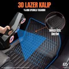 S-Dizayn Toyota C-HR 3D Pro Havuzlu Paspas 2023 Üzeri A+ Kalite