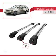 Mercedes E Class S211 2004-2009 Arası ile uyumlu ACE-1 Ara Atkı Tavan Barı GRİ 3 ADET BAR