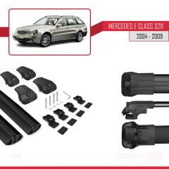 Mercedes E Class S211 2004-2009 Arası ile uyumlu ACE-1 Ara Atkı Tavan Barı SİYAH