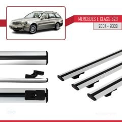 Mercedes E Class S211 2004-2009 Arası ile uyumlu Basic Model Ara Atkı Tavan Barı GRİ 3 ADET