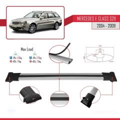 Mercedes E Class S211 2004-2009 Arası ile uyumlu FLY Model Ara Atkı Tavan Barı GRİ