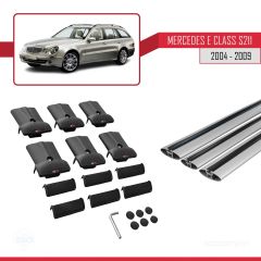 Mercedes E Class S211 2004-2009 Arası ile uyumlu FLY Model Ara Atkı Tavan Barı GRİ 3 ADET BAR