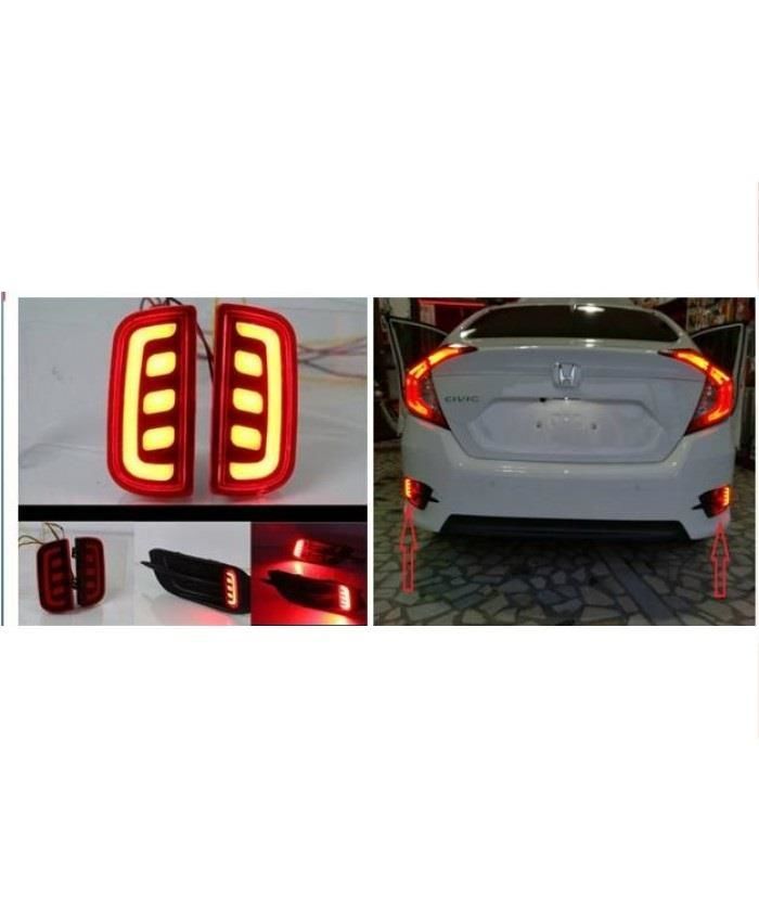 Honda Civic Uyumlu Fc5 Arka Sis Reflektör Ledi Ledli Aynı Gün Kargo