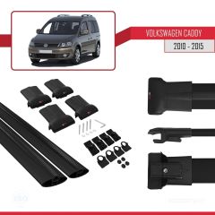 Volkswagen Caddy 2010-2015 Arası ile uyumlu FLY Model Ara Atkı Tavan Barı SİYAH