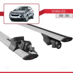 Hyundai IX35 2010-2015 Arası ile uyumlu HOOK Model Anahtar Kilitli Ara Atkı Tavan Barı GRİ