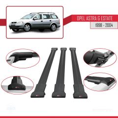 Opel Astra (G) SW 1998-2004 Arası ile Uyumlu FLY Model Ara Atkı Tavan Barı SİYAH 3 ADET BAR