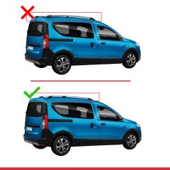 Dacia Dokker 2012 ve Sonrası ile uyumlu ACE-1 Ara Atkı Tavan Barı GRİ