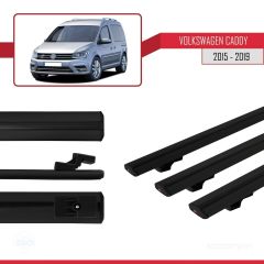 Volkswagen Caddy 2015-2019 Arası ile uyumlu Basic Model Ara Atkı Tavan Barı SİYAH 3 ADET