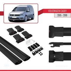 Volkswagen Caddy 2015-2019 Arası ile uyumlu FLY Model Ara Atkı Tavan Barı SİYAH