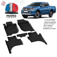 Mitsubishi L200 4D Araca Özel Havuzlu Kauçuk Paspas 2015 Üzeri