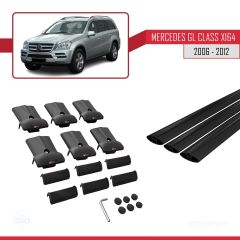 Mercedes GL Class (X164) 2006-2012 Arası ile Uyumlu FLY Model Ara Atkı Tavan Barı SİYAH 3 ADET BAR