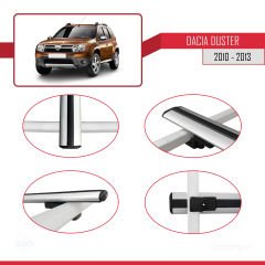 Dacia Duster 2010-2013 Arası ile uyumlu Basic Model Ara Atkı Tavan Barı GRİ 3 ADET