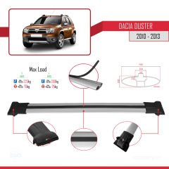 Dacia Duster 2010-2013 Arası ile Uyumlu FLY Model Ara Atkı Tavan Barı GRİ 3 ADET BAR