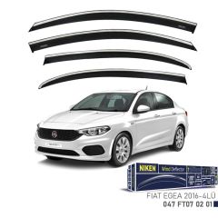 Fiat Egea Uyumlu 2016-2020 Kromlu Cam Rüzgarlığı 4'Lü