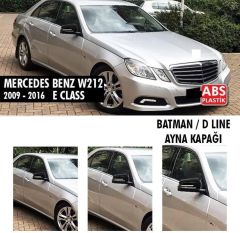 Mercedes E Uyumlu Serisi W212 (2009-2016) Batman Yarasa Ayna Kapağı (Parlak Siyah)