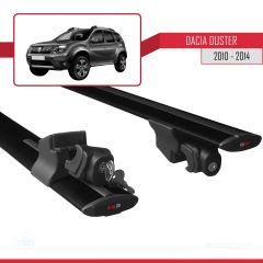 Dacia Duster 2010-2013 Arası ile uyumlu HOOK Model Anahtar Kilitli Ara Atkı Tavan Barı SİYAH