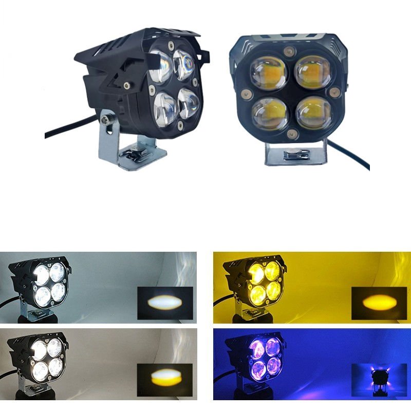 Offroad sis lambası mavi gündüz ledli çakarsız 7.8 x 7.8 x 7.1 cm set 12-60v /  LASS366