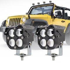 Offroad sis lambası mavi gündüz ledli çakarsız 7.8 x 7.8 x 7.1 cm set 12-60v /  LASS366