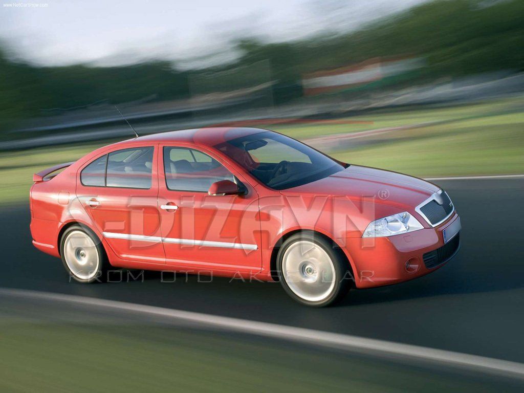 Skoda Octavia Uyumlu A5 Krom Yan Kapı Çıtası 4 Parça. 2004-2013