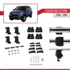 Ssangyong Actyon 2005-2010 Arası ile uyumlu ACE-4 Ara Atkı Tavan Barı GRİ