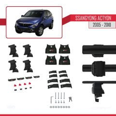 Ssangyong Actyon 2005-2010 Arası ile uyumlu ACE-4 Ara Atkı Tavan Barı SİYAH