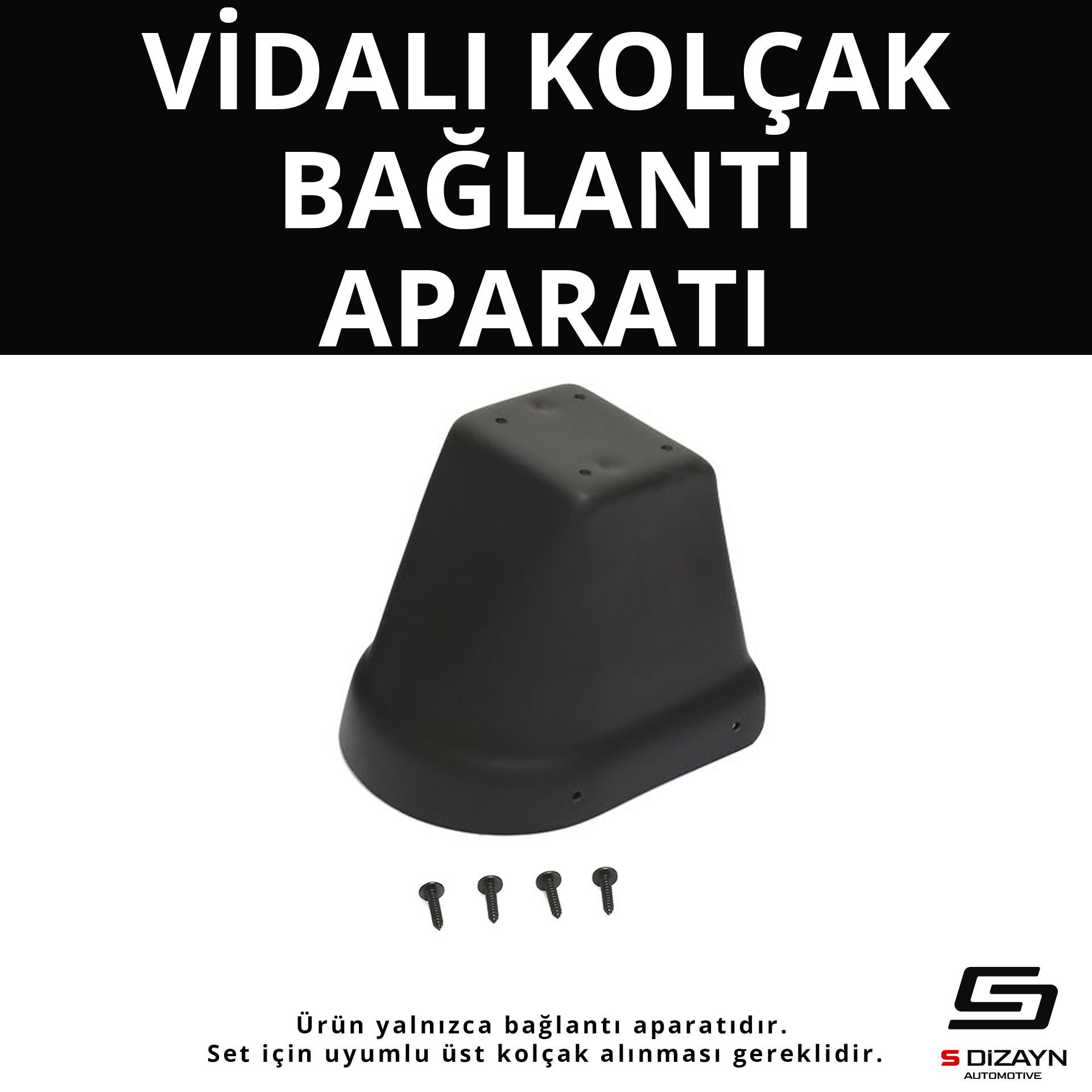 S-Dizayn Opel Corsa C ABS Vidalı Kol Dayama Kolçak Alt Adaptör 2001-2011 A+Kalite