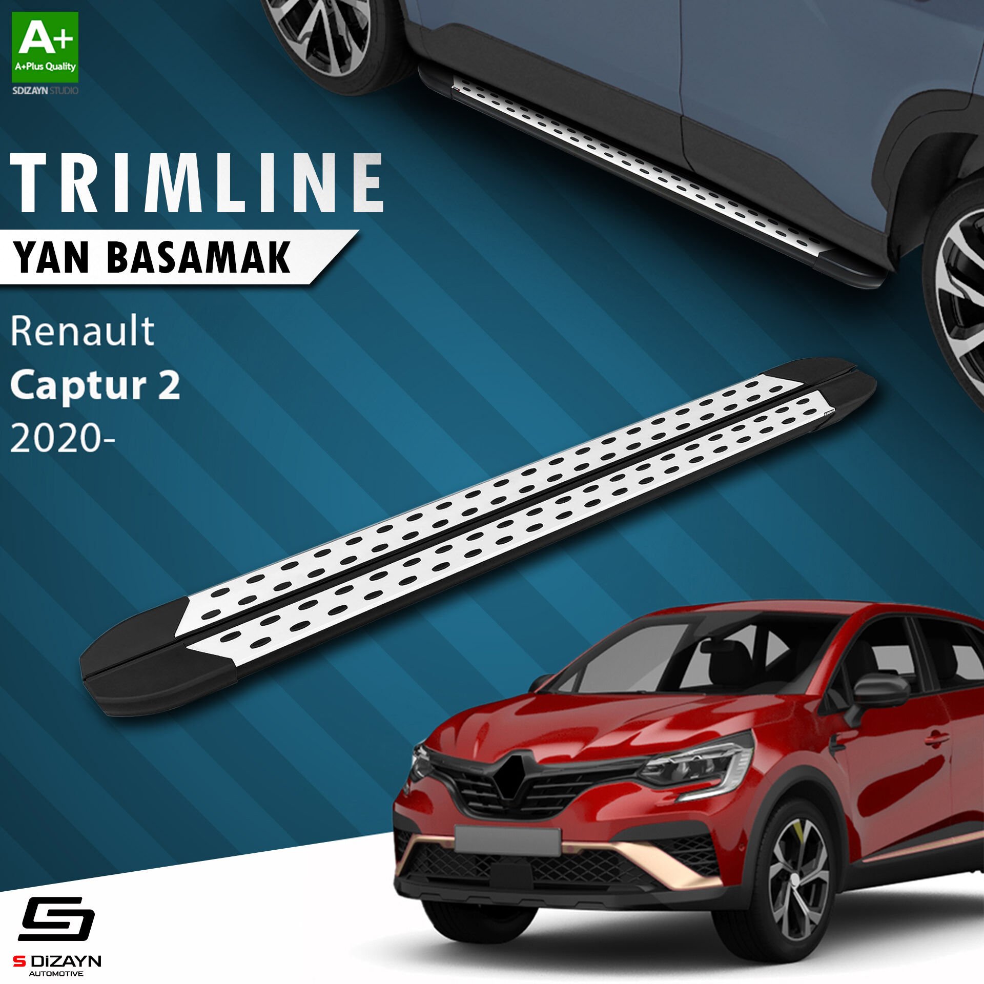 S-Dizayn Renault Captur 2 TrimLine Gri Yan Basamak 179 Cm 2020 Üzeri