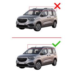 Opel Combo (E) Life 2023 ve Sonrası ile uyumlu HOOK Model Anahtar Kilitli Ara Atkı Tavan Barı GRİ