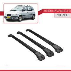 Hyundai Lavita / Matrix (FC) 2001-2010 Arası ile uyumlu ACE-1 Ara Atkı Tavan Barı SİYAH 3 ADET BAR