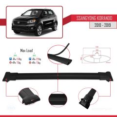 Ssangyong Korando (C) 2010-2019 Arası ile uyumlu FLY Model Ara Atkı Tavan Barı SİYAH