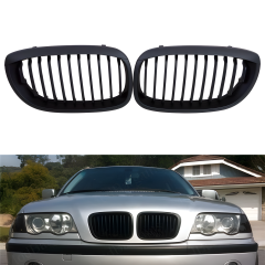 S-Dizayn Bmw 3 Serisi E46 Coupe Ön Panjur Böbrek Parlak Siyah Piano Black Düz Model 1999-2001