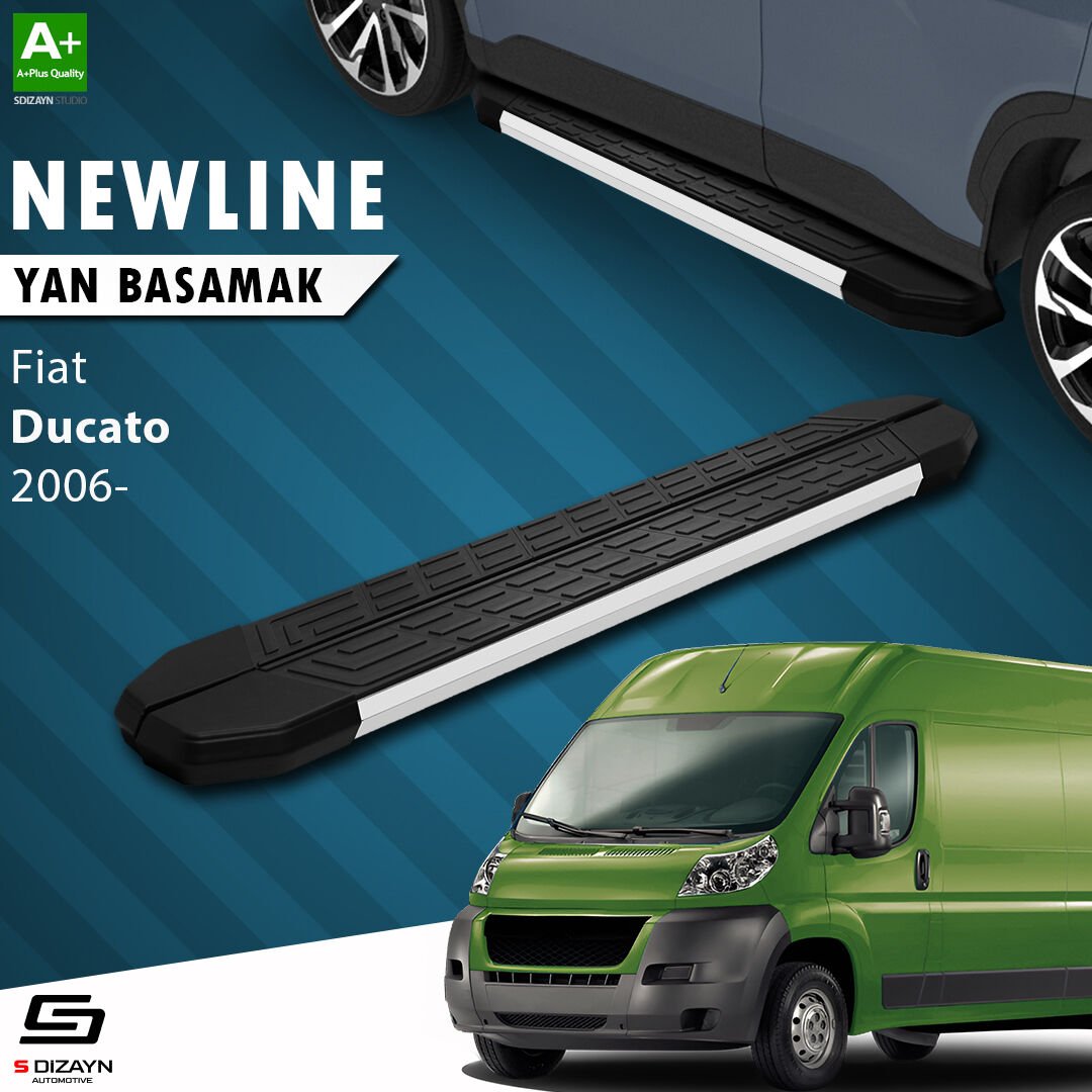 S-Dizayn Fiat Ducato 3 Kısa Şase NewLine Aluminyum Yan Basamak 203 Cm 2006-2014 A+ Kalite