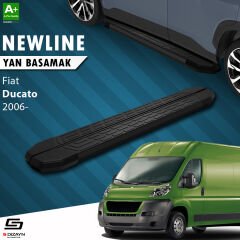 S-Dizayn Fiat Ducato 3 Kısa Şase NewLine Siyah Yan Basamak 203 Cm 2006-2014 A+ Kalite