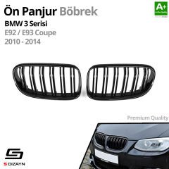 S-Dizayn Bmw 3 Serisi Coupe E92/E93 Coupe Ön Panjur Böbrek Parlak Siyah Piano Black M3 Model 2010-2014