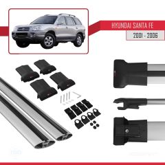 Hyundai Santa Fe (SM) 2001-2006 Arası ile uyumlu FLY Model Ara Atkı Tavan Barı GRİ