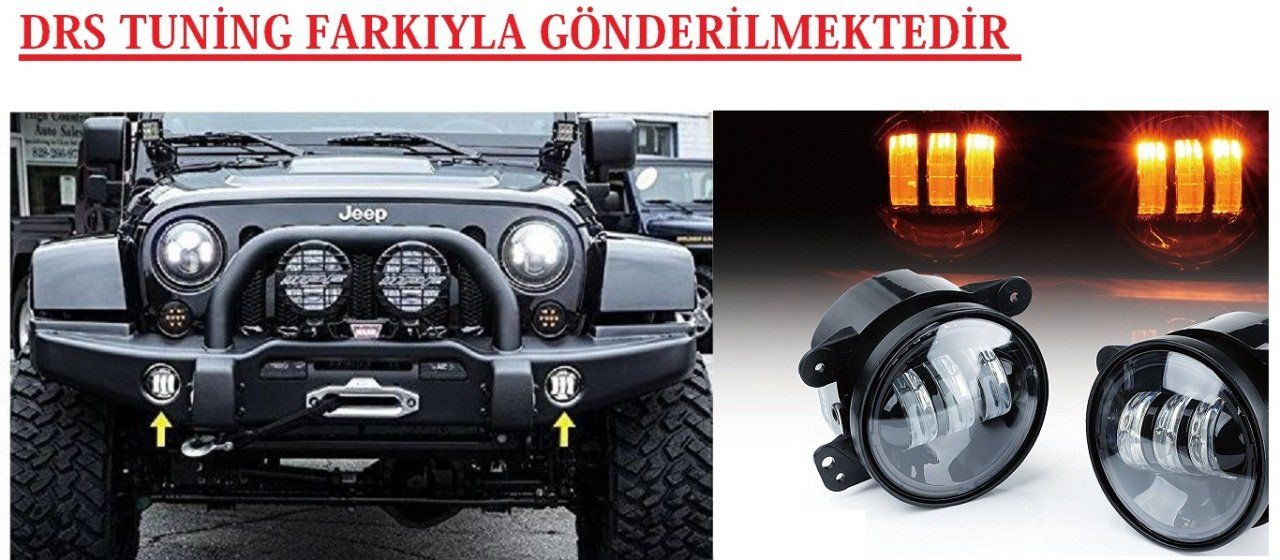 Jeep Wrangler Uyumlu Rubicon Jk Ledli Sis Farı Seti 2007-2017