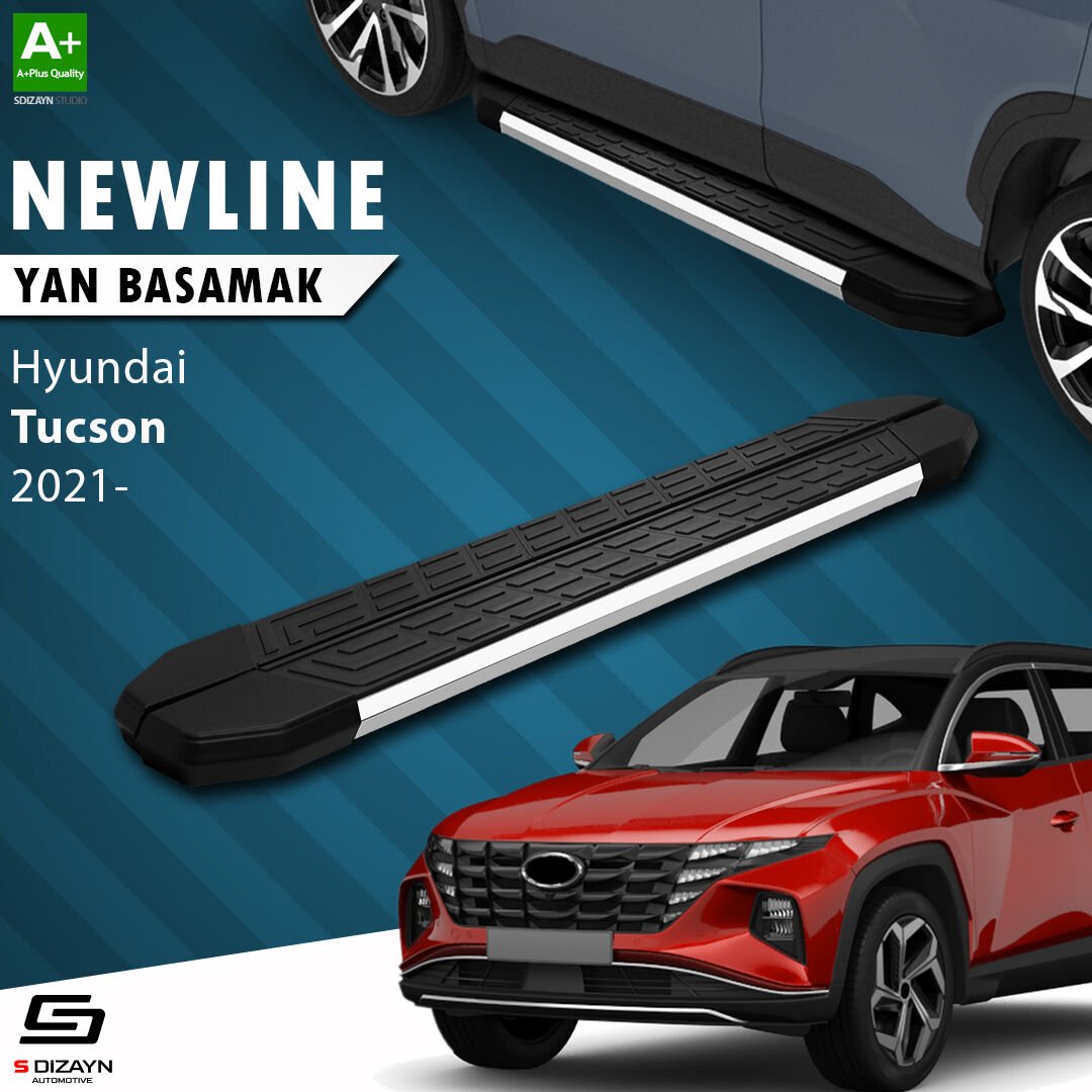 S-Dizayn Hyundai Tucson 4 NewLine Krom Yan Basamak 173 Cm 2021-2024 A+ Kalite