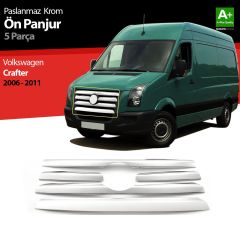 Volkswagen Crafter Uyumlu Krom Ön Panjur 5 Parça 2006-2011