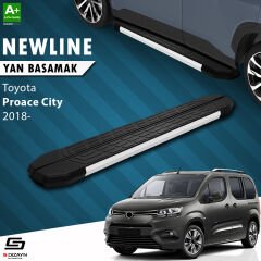 S-Dizayn Toyota Proace City Uzun Şase NewLine Aluminyum Yan Basamak 213 Cm 2018 Üzeri A+ Kalite