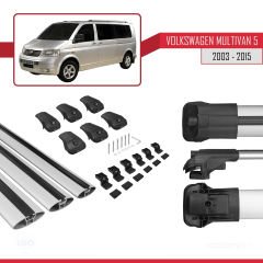 Volkswagen Multivan (T5) 2003-2015 Arası ile uyumlu ACE-1 Ara Atkı Tavan Barı GRİ 3 ADET BAR