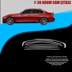 Bmw 3 Serisi F30 2011-2019 Arası Uyumlu Krom Cam Çerçevesi 8 Parça (2012-2018)