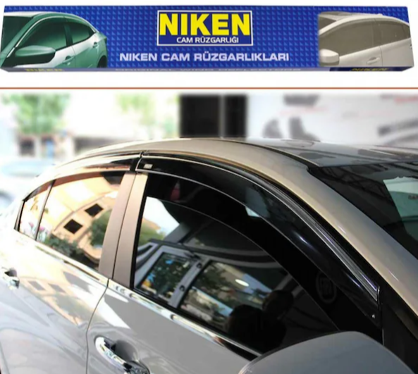 Niken Kia Stonic 2018- Kromlu Cam Rüzgarlığı 4 LÜ